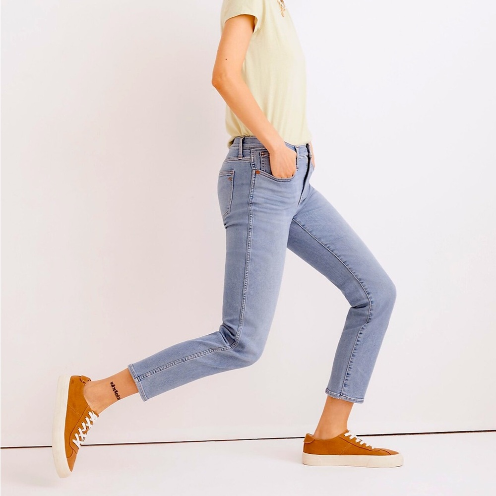 Madewell mid-rise stovepipe Abell wash, size 28